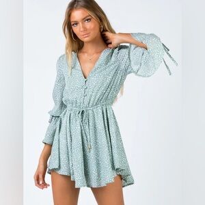Princess Polly Ciara Romper Green